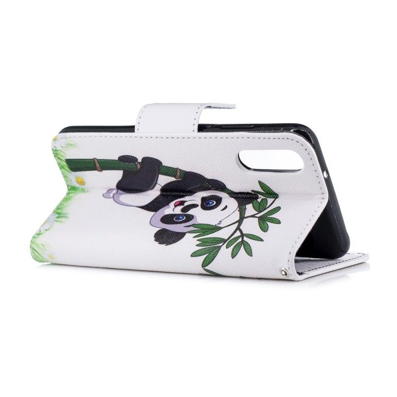 Etui Folio Huawei P20 Panda Na Bambusie Etui Ochronne