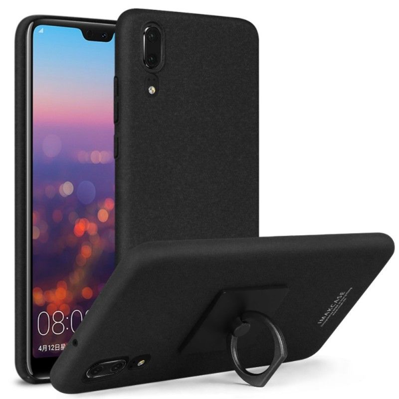 Etui Huawei P20 Czarny Pierścionek Etui Ochronne