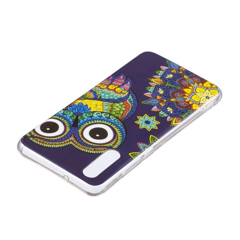 Etui Huawei P20 Fluorescencyjna Sowa Mandala