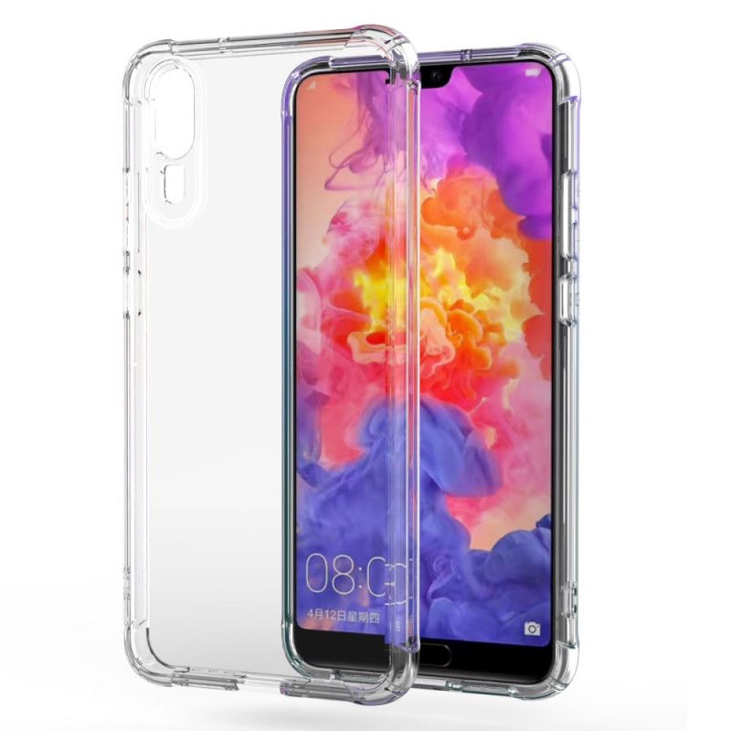 Etui Huawei P20 Przezroczysty Przezroczyste Poduszki Ochronne Leeu Etui Ochronne