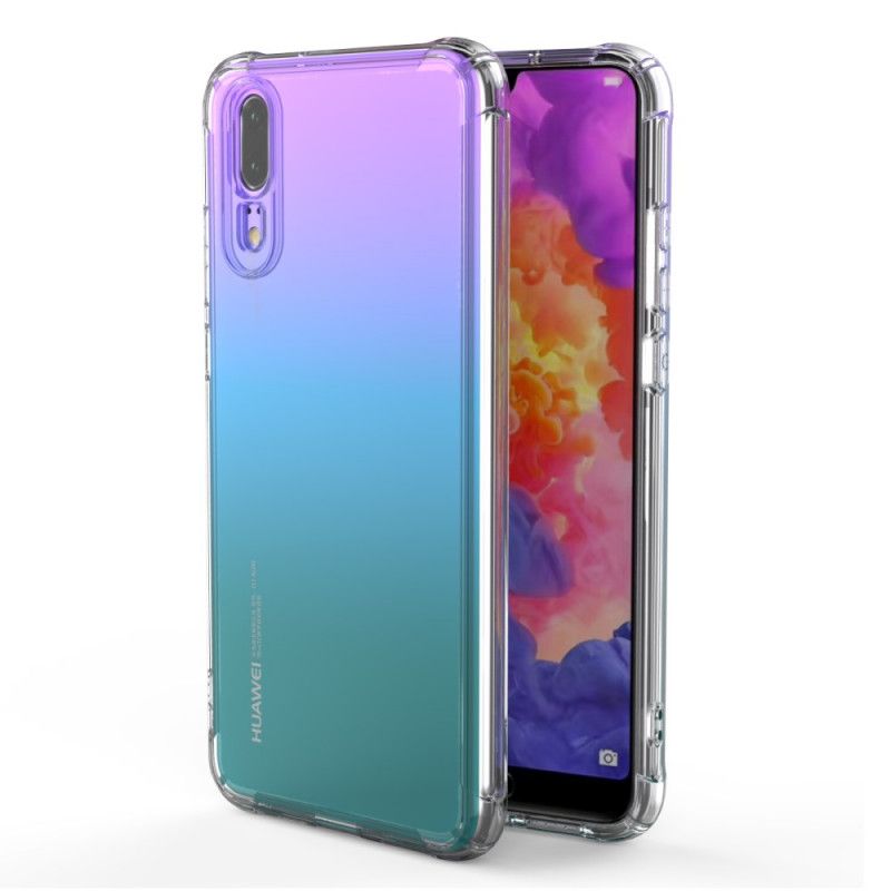 Etui Huawei P20 Przezroczysty Przezroczyste Poduszki Ochronne Leeu Etui Ochronne