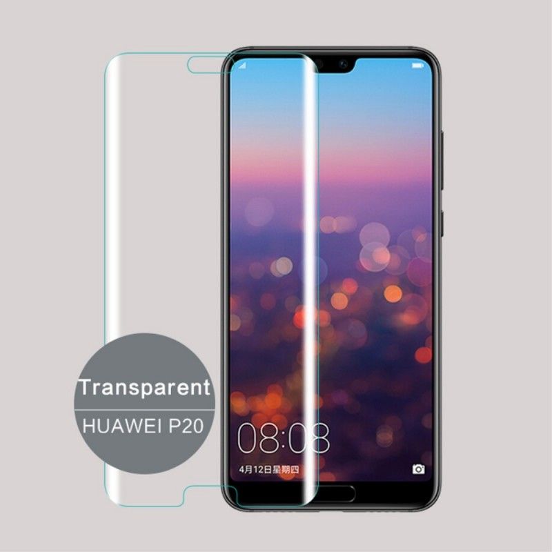 Zakrzywiona Ochrona Ze Szkła Hartowanego Huawei P20 Przezroczysty Czarny Mofi