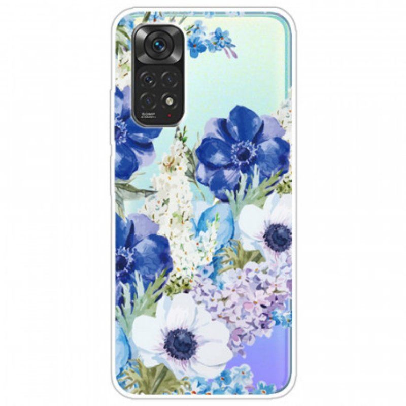 Etui do Xiaomi Redmi Note 11 Pro / 11 Pro 5G Akwarela Niebieskie Kwiaty