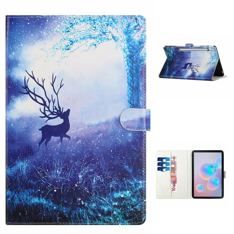 Etui Folio Samsung Galaxy Tab S7 Plus Jasnoniebieski Ciemnoniebieski Jeleń