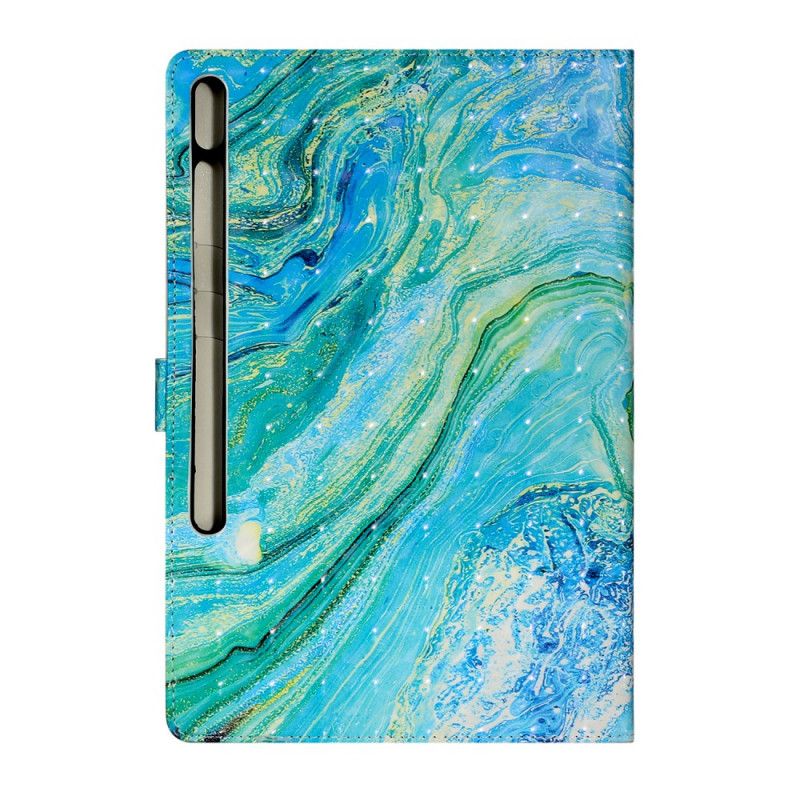 Etui Folio Samsung Galaxy Tab S7 Plus Zielona Fala Etui Ochronne