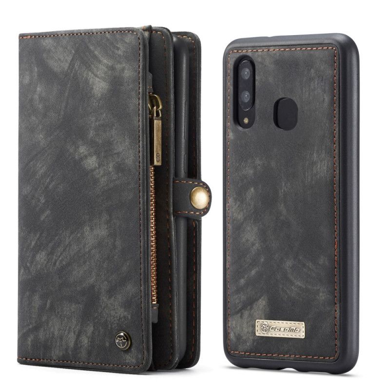 Etui Folio Samsung Galaxy A30 Czerwony Czarny Zdejmowana Obudowa Muszli