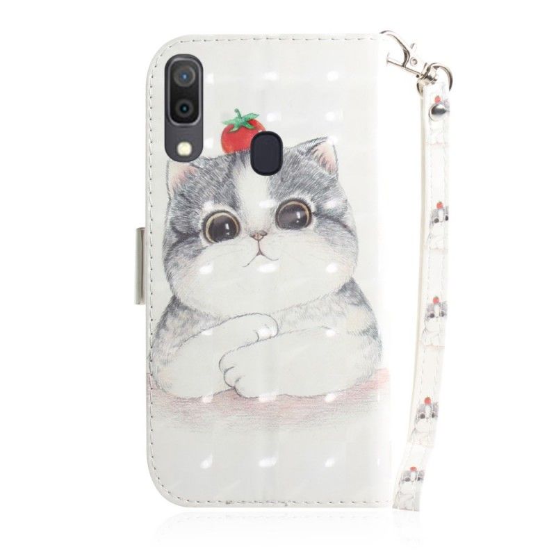 Etui Folio Samsung Galaxy A30 Pomidor Na Stringach Cat