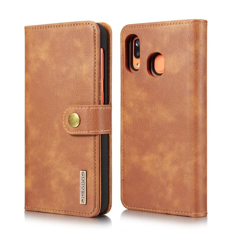 Etui Folio Samsung Galaxy A30 Szary Czarny Dg. Odpinany Ming