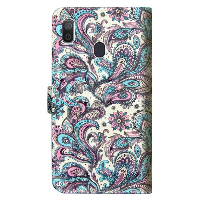 Etui Folio Samsung Galaxy A30 Wzorzyste Kwiaty Etui Ochronne