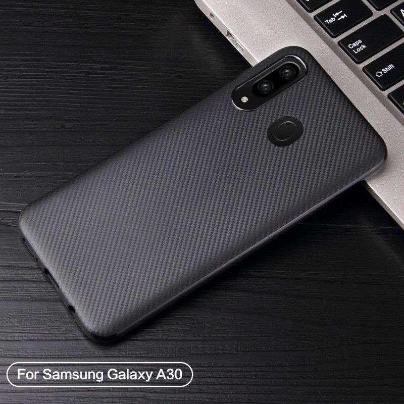 Etui Samsung Galaxy A30 Czarny Tkana Antypoślizgowa