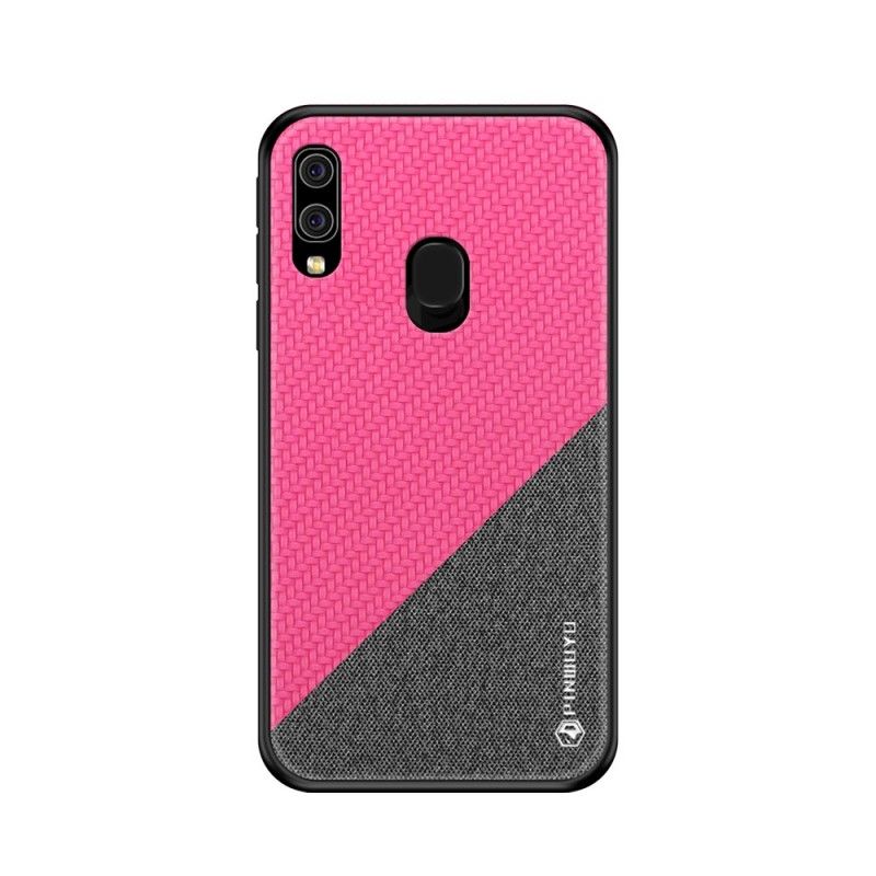 Etui Samsung Galaxy A30 Magenta Czarny Seria Mofi Honor Etui Ochronne