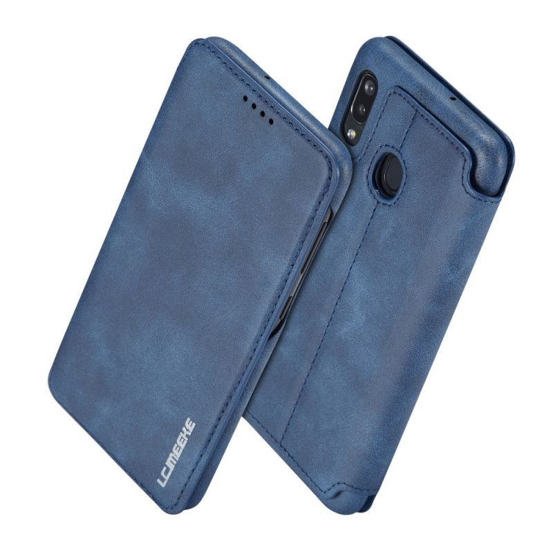 Flip Kotelot Samsung Galaxy A30 Granatowy Czerwony Efekt Skóry Lcimeeke Etui Ochronne