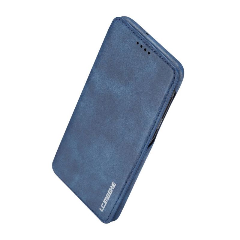 Flip Kotelot Samsung Galaxy A30 Granatowy Czerwony Efekt Skóry Lcimeeke Etui Ochronne