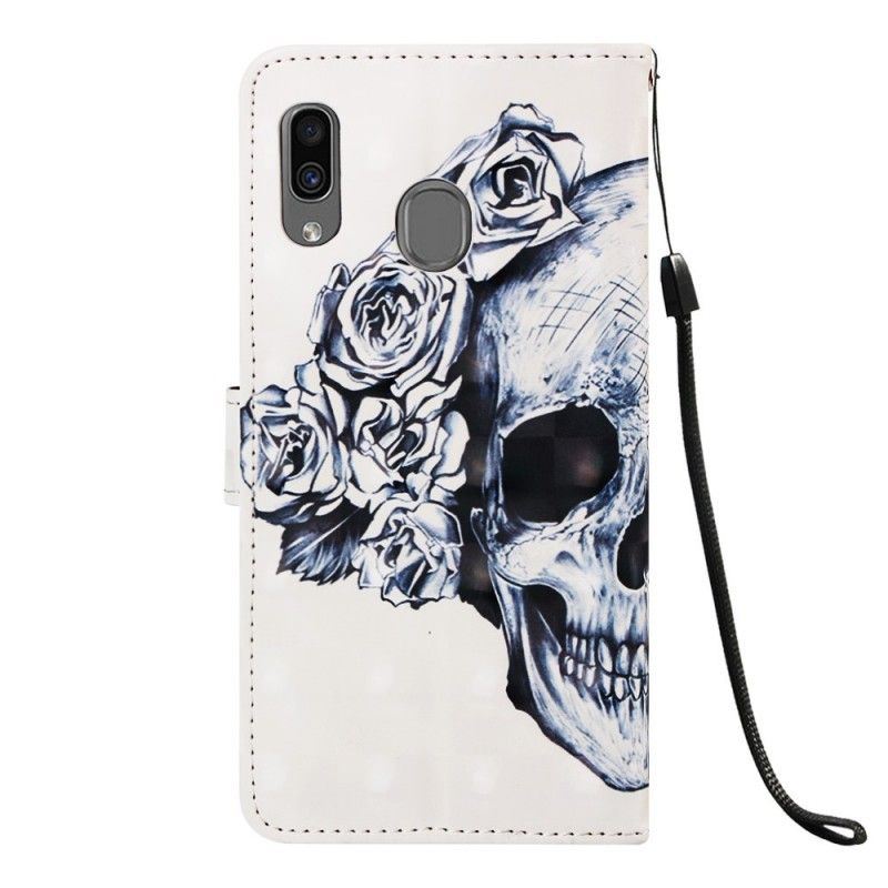 Obudowa Samsung Galaxy A30 Etui na Telefon Kwiecista Czaszka