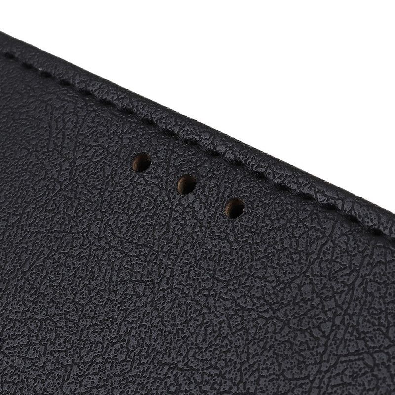 Etui Folio Xiaomi Redmi Note 10 / Note 10S Biały Czarny Klasyczna Sztuczna Skóra