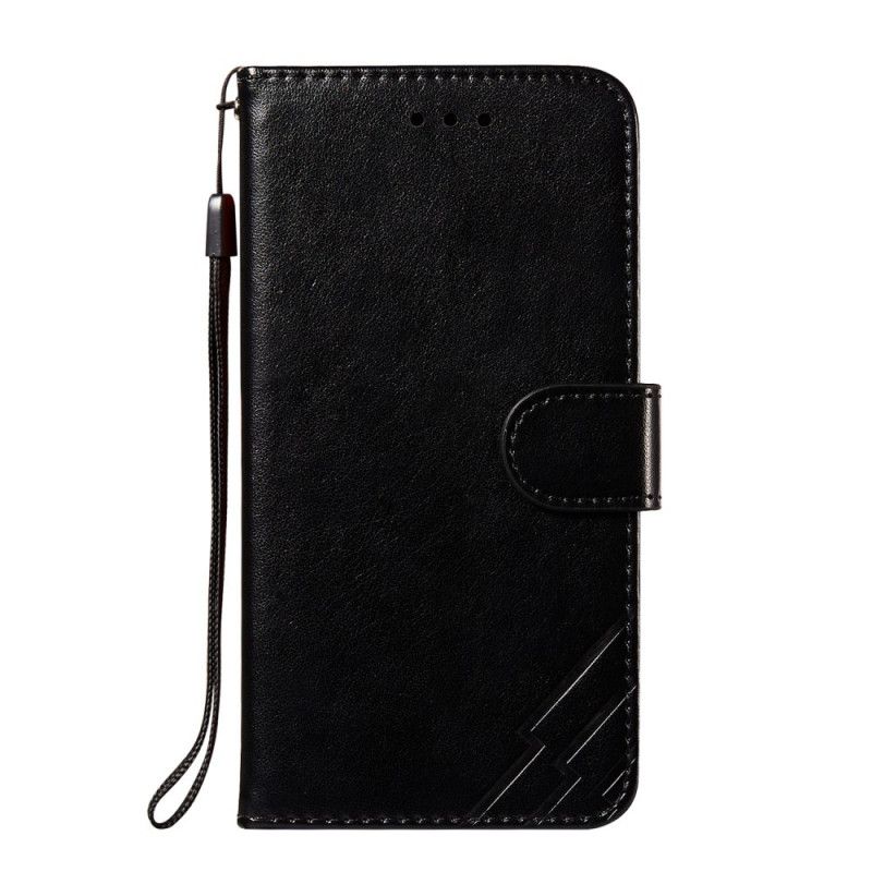 Etui Folio Xiaomi Redmi Note 10 / Note 10S Czerwony Czarny Styl Błyszczącej Skóry Etui Ochronne