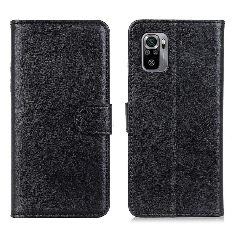 Etui Folio Xiaomi Redmi Note 10 / Note 10S Czerwony Czarny Sztuczna Skóra Teksturowana Etui Ochronne