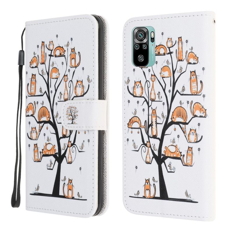 Etui Folio Xiaomi Redmi Note 10 / Note 10S Funky Stringi Kotki Etui Ochronne