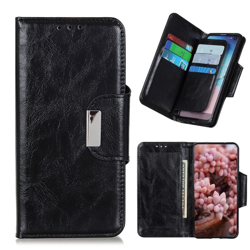 Etui Folio Xiaomi Redmi Note 10 / Note 10S Jasnoniebieski Czarny Imitacja Skóry 6 Etui Na Karty Etui Ochronne