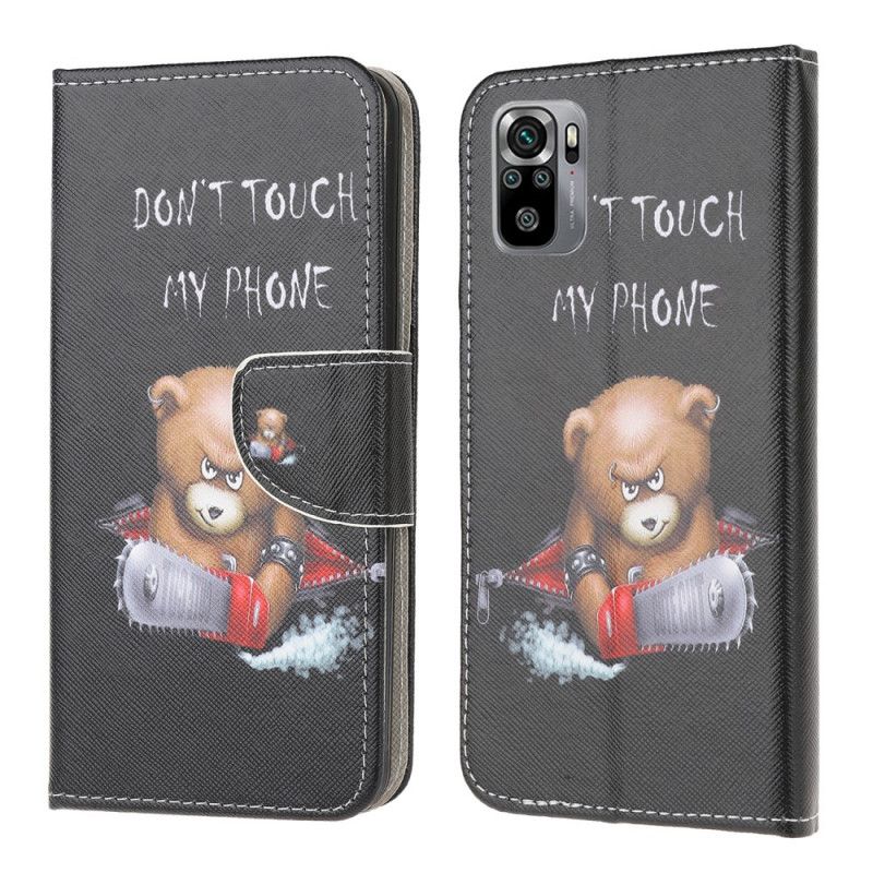 Etui Folio Xiaomi Redmi Note 10 / Note 10S Niebezpieczny Niedźwiedź Etui Ochronne