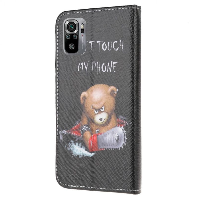 Etui Folio Xiaomi Redmi Note 10 / Note 10S Niebezpieczny Niedźwiedź Etui Ochronne