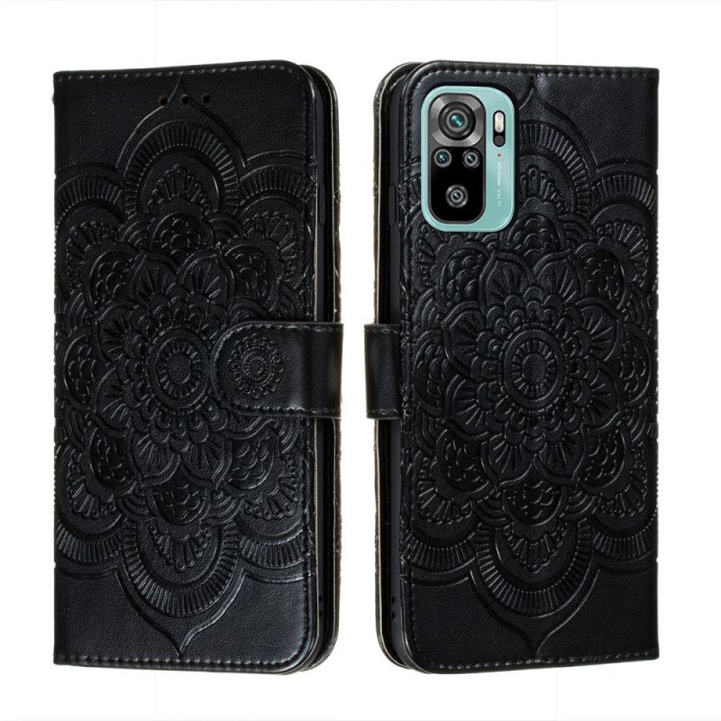 Etui Folio Xiaomi Redmi Note 10 / Note 10S Szary Czarny Pełna Mandala