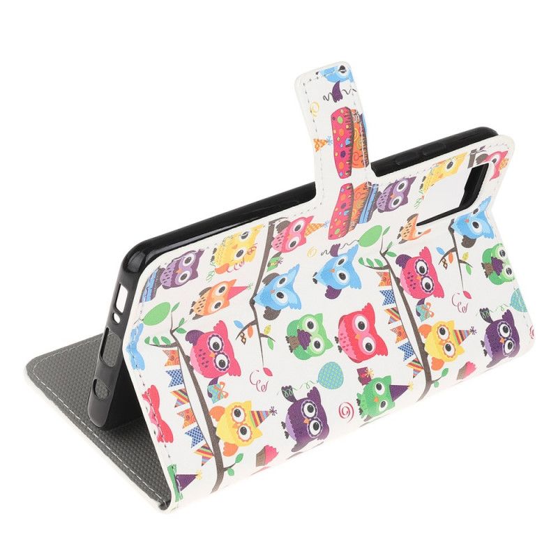 Etui Folio Xiaomi Redmi Note 10 / Note 10S Wiele Sów Etui Ochronne