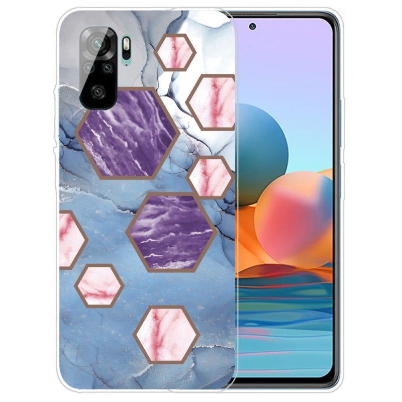 Etui Xiaomi Redmi Note 10 / Note 10S Biały Czarny Marmur Fantasy