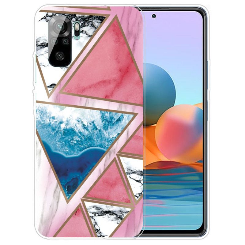 Etui Xiaomi Redmi Note 10 / Note 10S Biały Czarny Wzór Marmuru