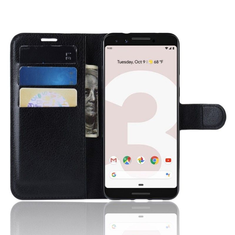 Etui Folio Google Pixel 3A Biały Czarny Klasyczny