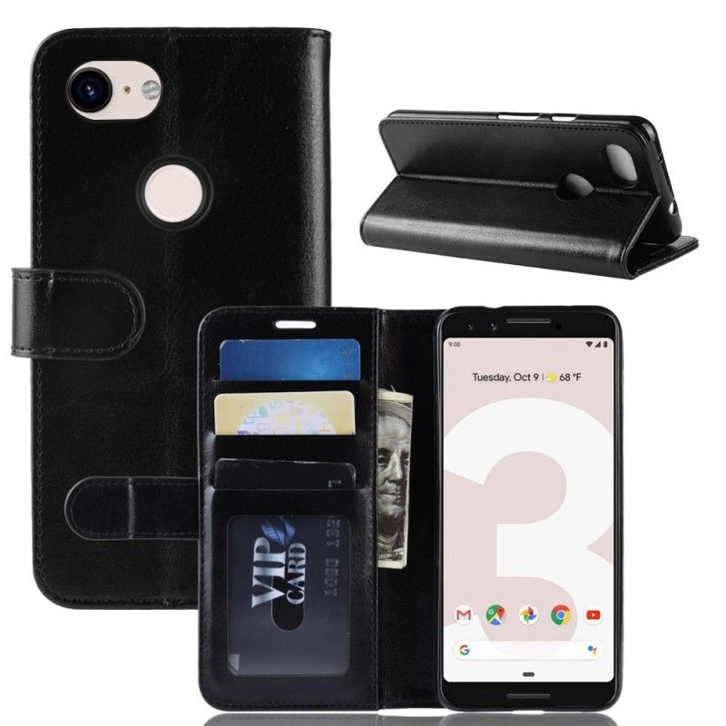 Etui Folio Google Pixel 3A Czarny Ultra Sztuczna Skóra