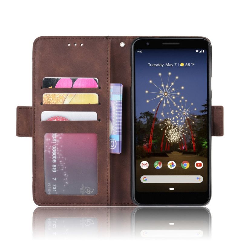 Etui Folio Google Pixel 3A Czerwony Czarny Karta Wielofunkcyjna Pierwszej Klasy Etui Ochronne