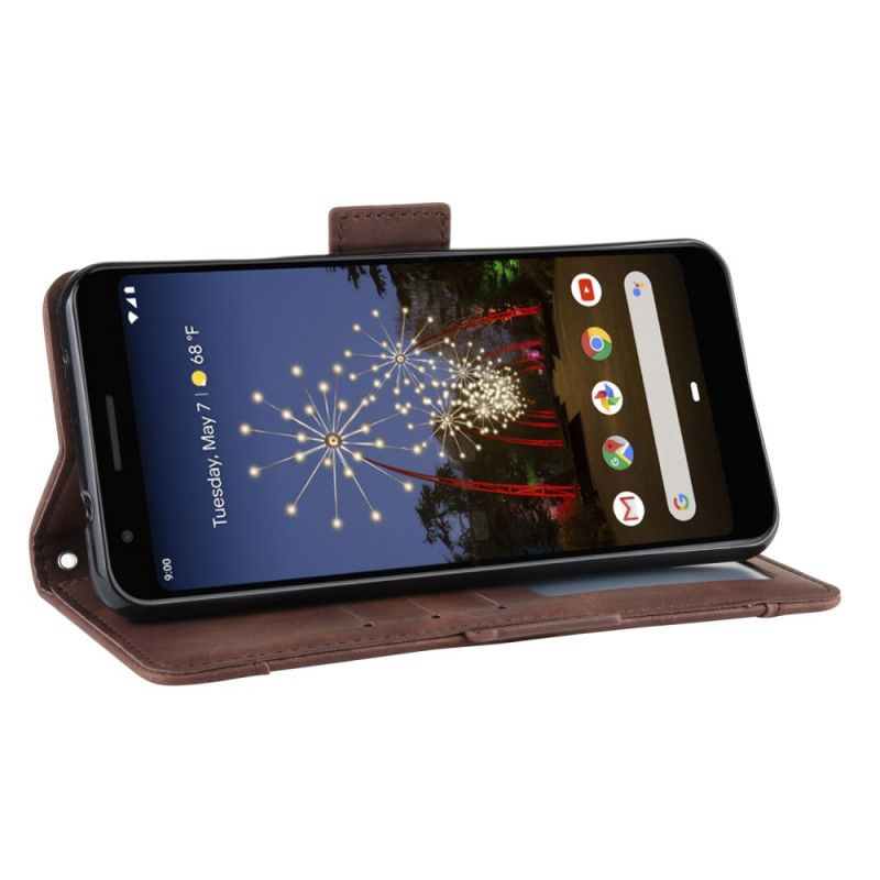 Etui Folio Google Pixel 3A Czerwony Czarny Karta Wielofunkcyjna Pierwszej Klasy Etui Ochronne