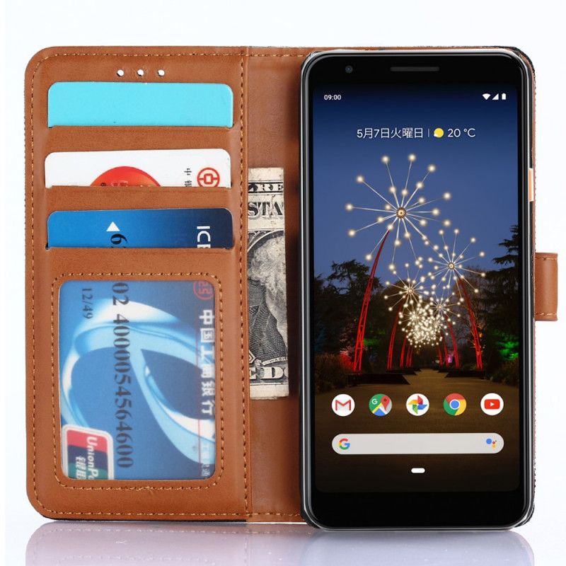 Etui Folio Google Pixel 3A Jasnoniebieski Ciemnoniebieski Dżinsy