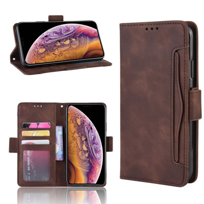 Etui Folio iPhone 11 Czerwony Czarny Karta Wielokrotna Pierwszej Klasy Etui Ochronne