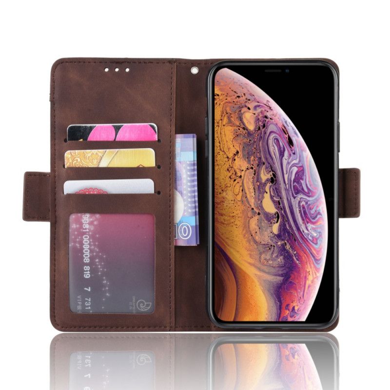 Etui Folio iPhone 11 Czerwony Czarny Karta Wielokrotna Pierwszej Klasy Etui Ochronne