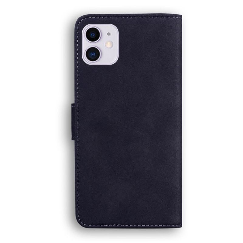 Etui Folio iPhone 11 Czerwony Czarny Nowe Kolory Imitacja Skóry Etui Ochronne