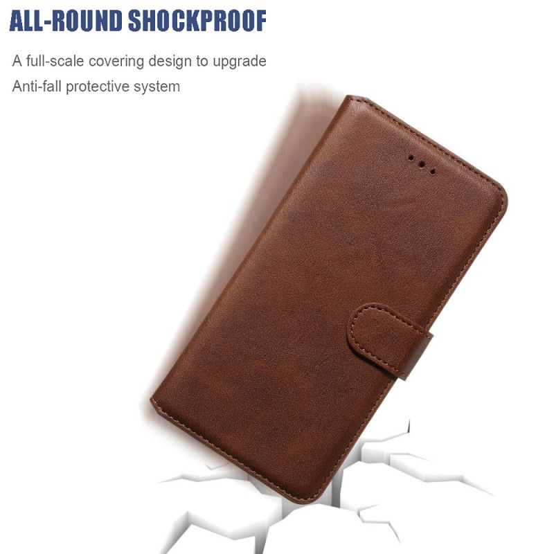 Etui Folio iPhone 11 Granatowy Czerwony Biznesowa Skóra Ekologiczna W Stylu Retro