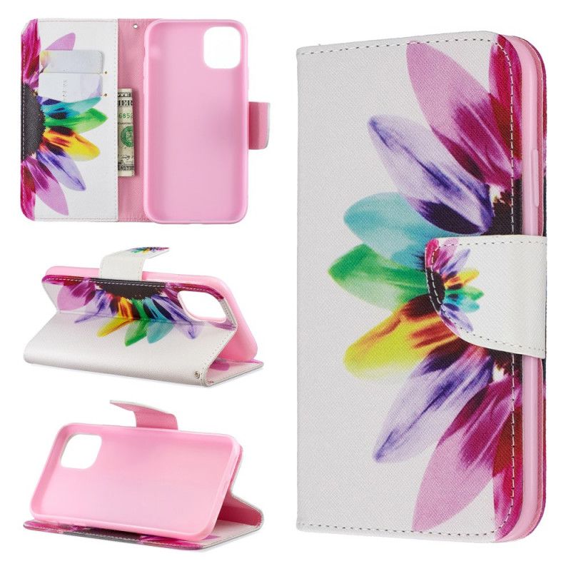 Etui Folio iPhone 11 Kwiat Akwareli Etui Ochronne