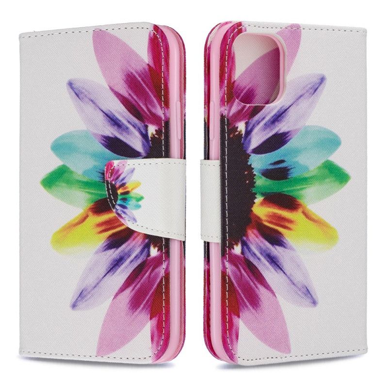 Etui Folio iPhone 11 Kwiat Akwareli Etui Ochronne