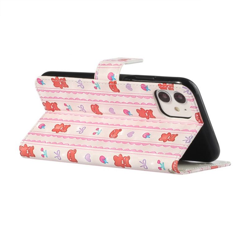 Etui Folio iPhone 11 Regulowany Pasek Do Pluszowego Misia