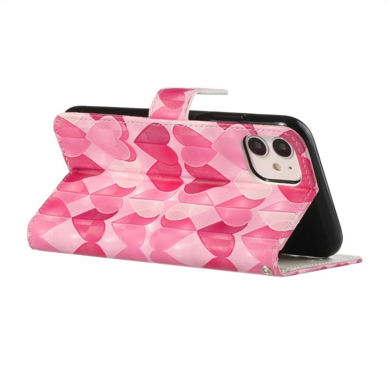 Etui Folio iPhone 11 Regulowany Pasek Na Serce Etui Ochronne