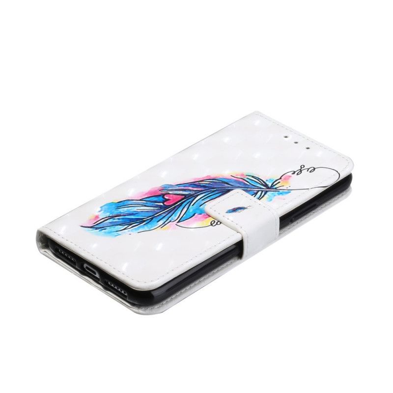 Etui Folio iPhone 11 Regulowany Pasek Z Piór