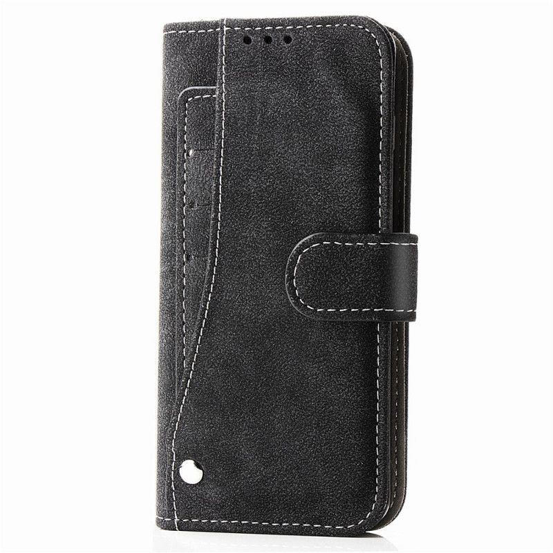 Etui Folio iPhone 11 Różowy Czarny Vintage Ekoskóra Z Wieloma Kartami Etui Ochronne