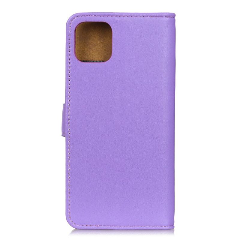 Etui Folio iPhone 11 Srebrny Czarny Kolor Jesieni Imitacji Skóry