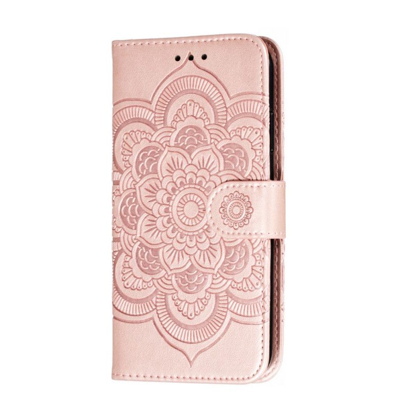 Etui Folio iPhone 11 Szary Czarny Cała Mandala Ze Stringami