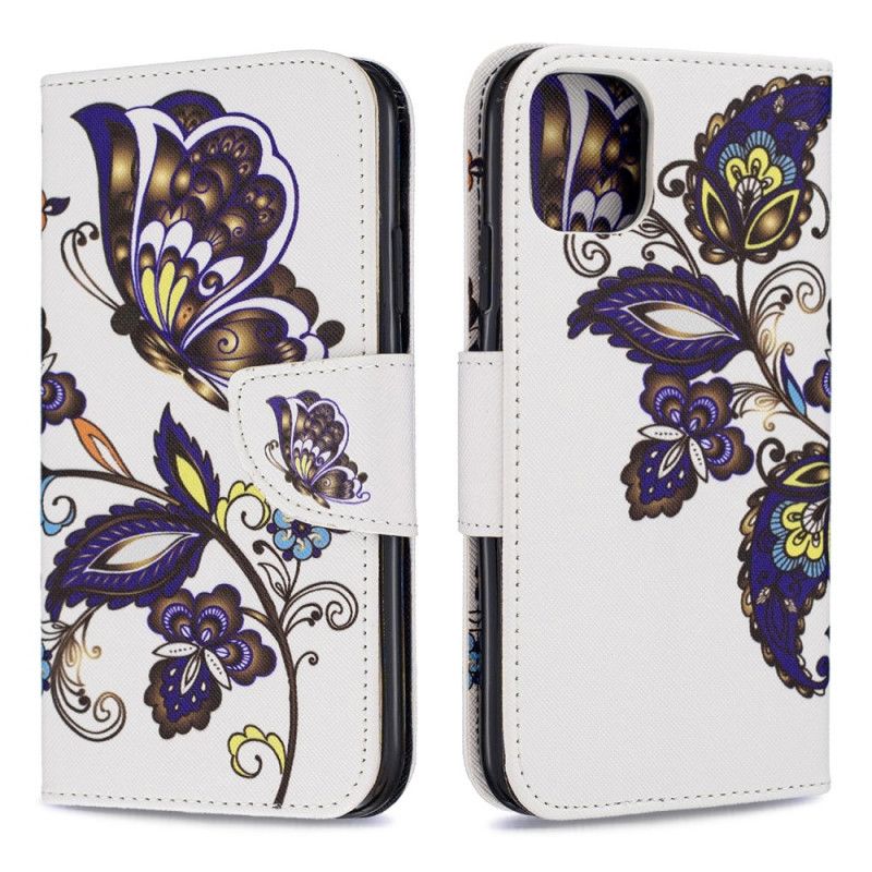 Etui Folio iPhone 11 Tatuaż Motyla Etui Ochronne