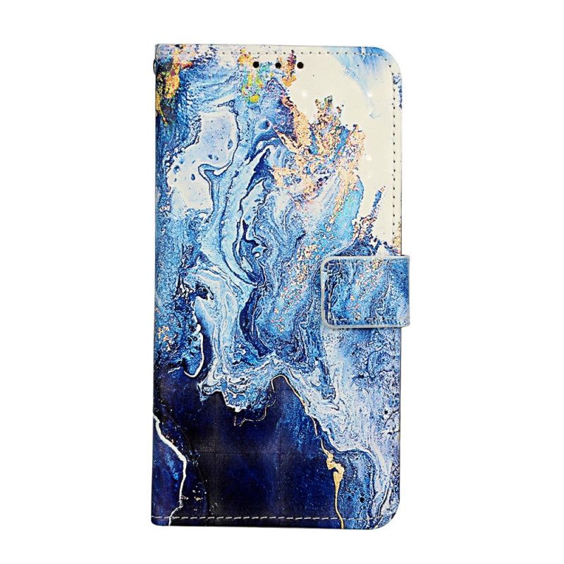 Etui Folio iPhone 11 Z Regulowanym Paskiem Z Marmuru Etui Ochronne