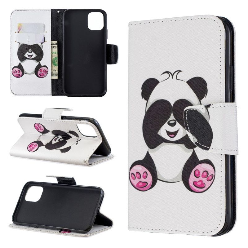 Etui Folio iPhone 11 Zabawna Panda