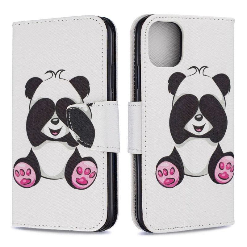 Etui Folio iPhone 11 Zabawna Panda